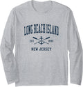 Long Beach Island Nj Vintage Navy Crossed Oars
