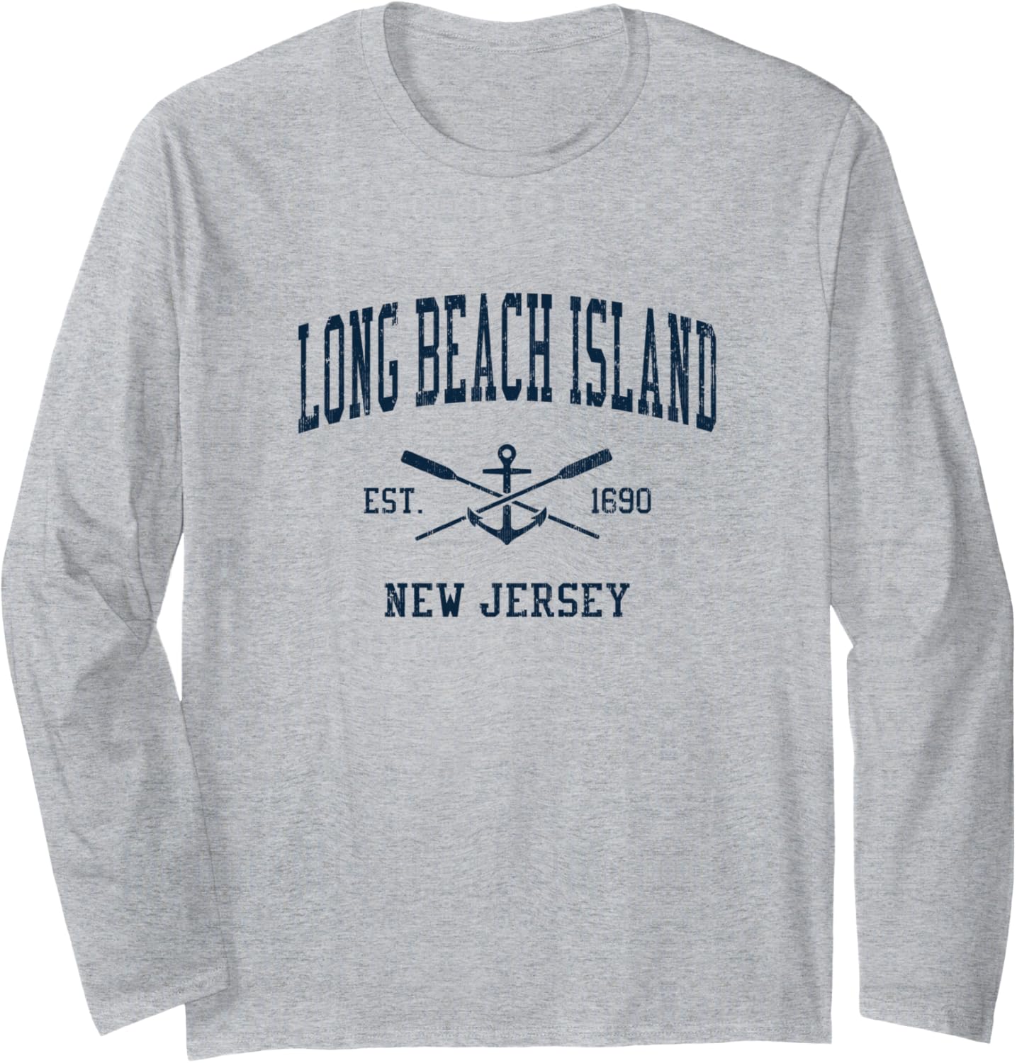 Long Beach Island Nj Vintage Navy Crossed Oars