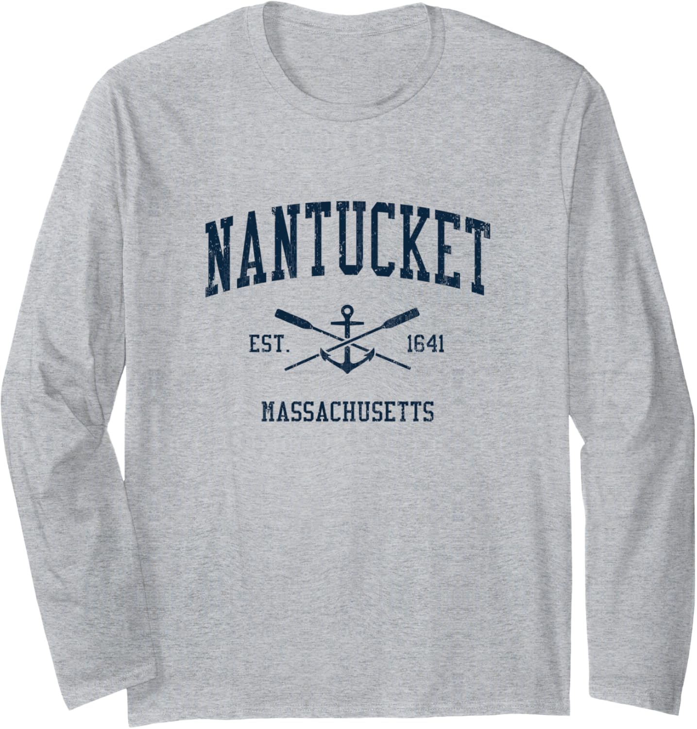 Nantucket Ma Vintage Navy Crossed Oars Boat Anchor