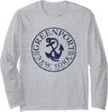 Greenport New York Nautical Boat Anchor Long Sleeve