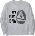 Sailing Dna Design Sailboat Mens Sailor Long Sleeve