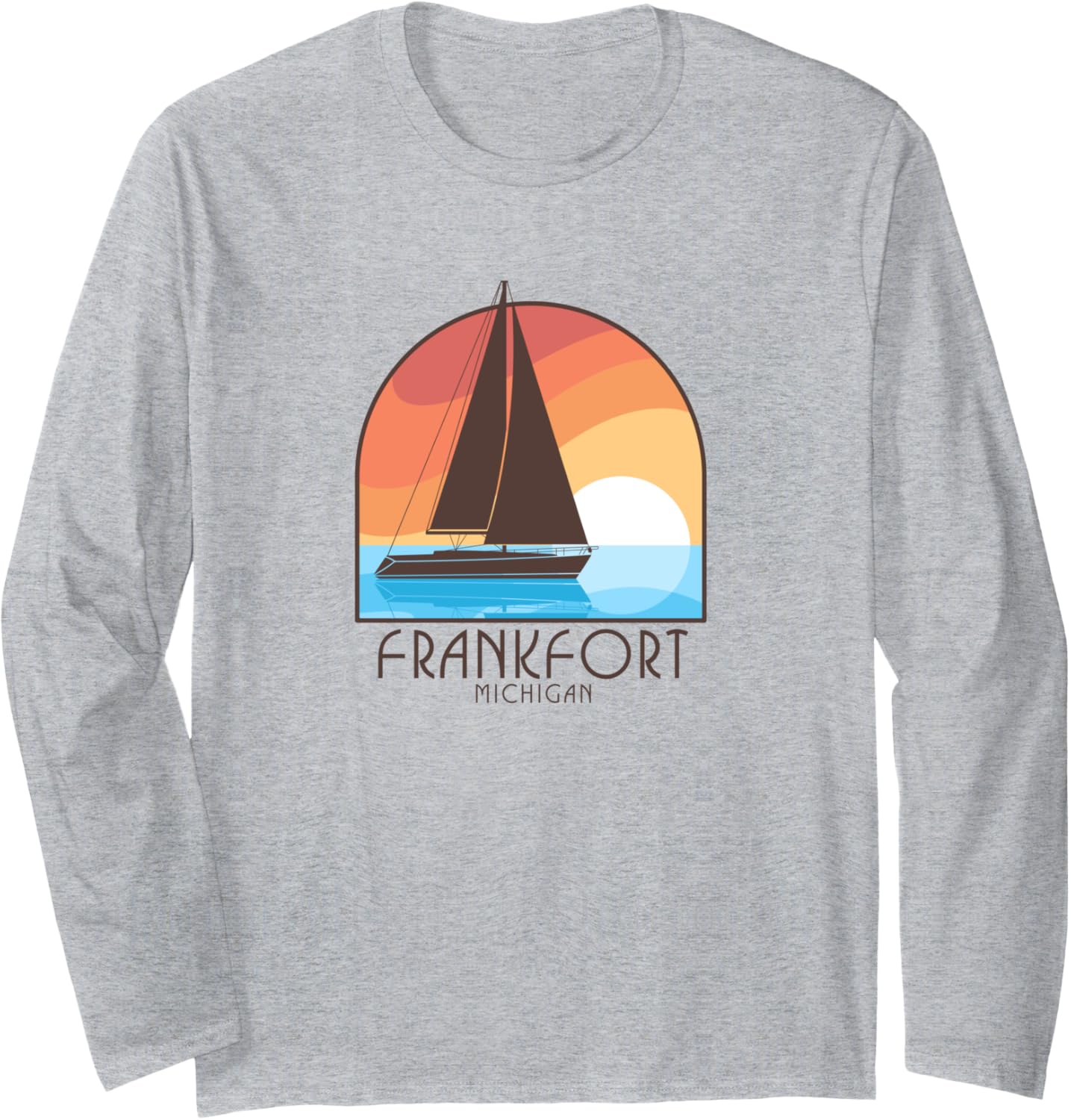 Frankfort Michigan Mi Sailboat Long Sleeve