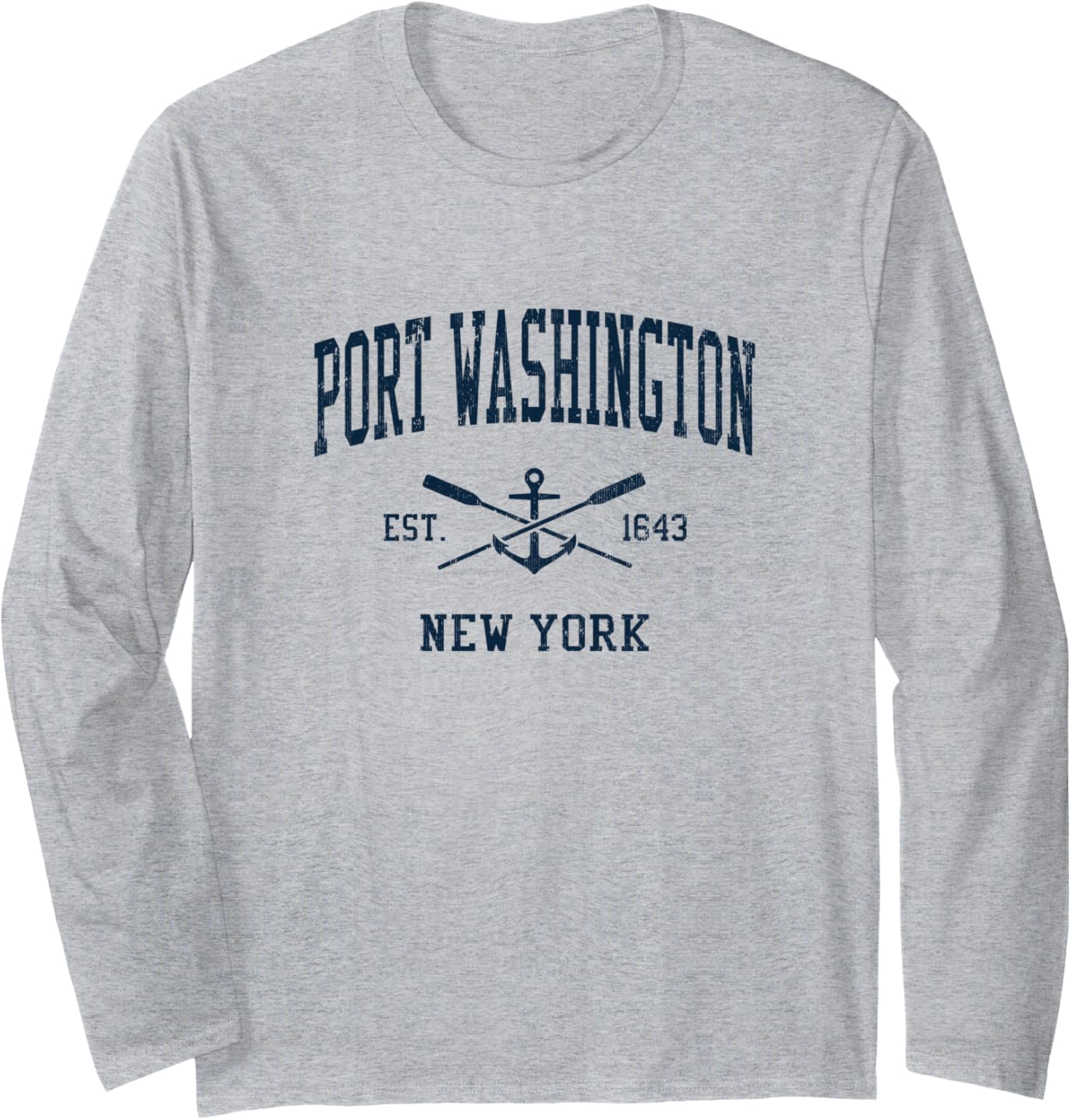 Port Washington Ny Vintage Navy Crossed Oars Boat