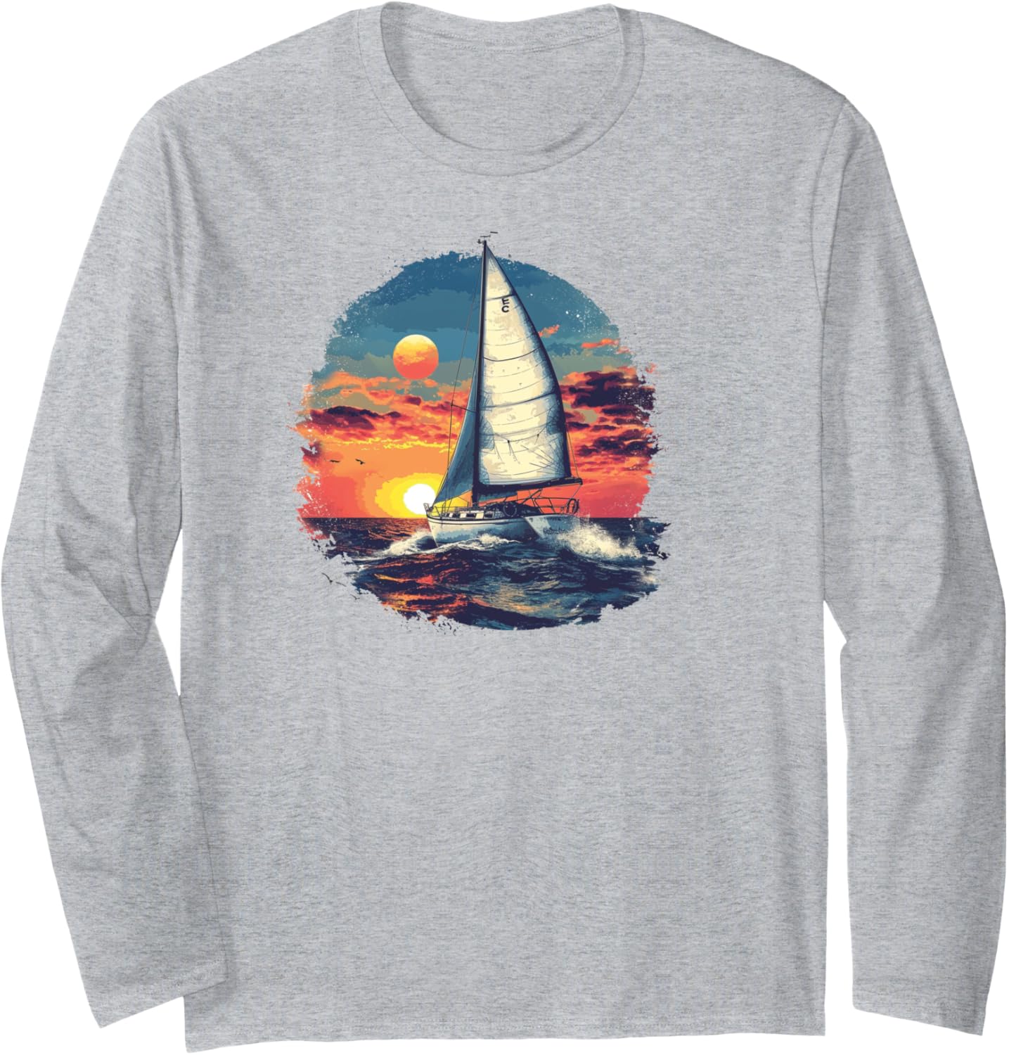 Sunset Sailboat Boat Owner Long Sleeve