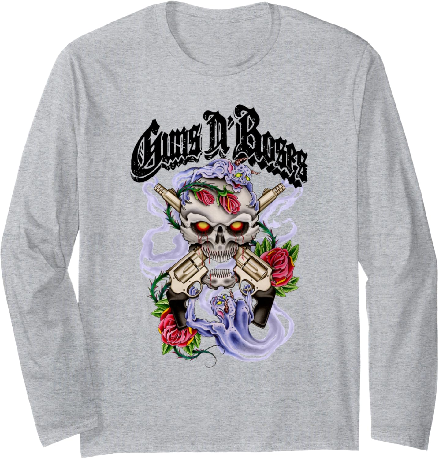 Guns N Roses Official Guns N Demons Purple Smoke Long Sleeve