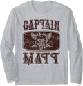 Vintage Captain Matt Personalized Pirate Pontoon Boating Long