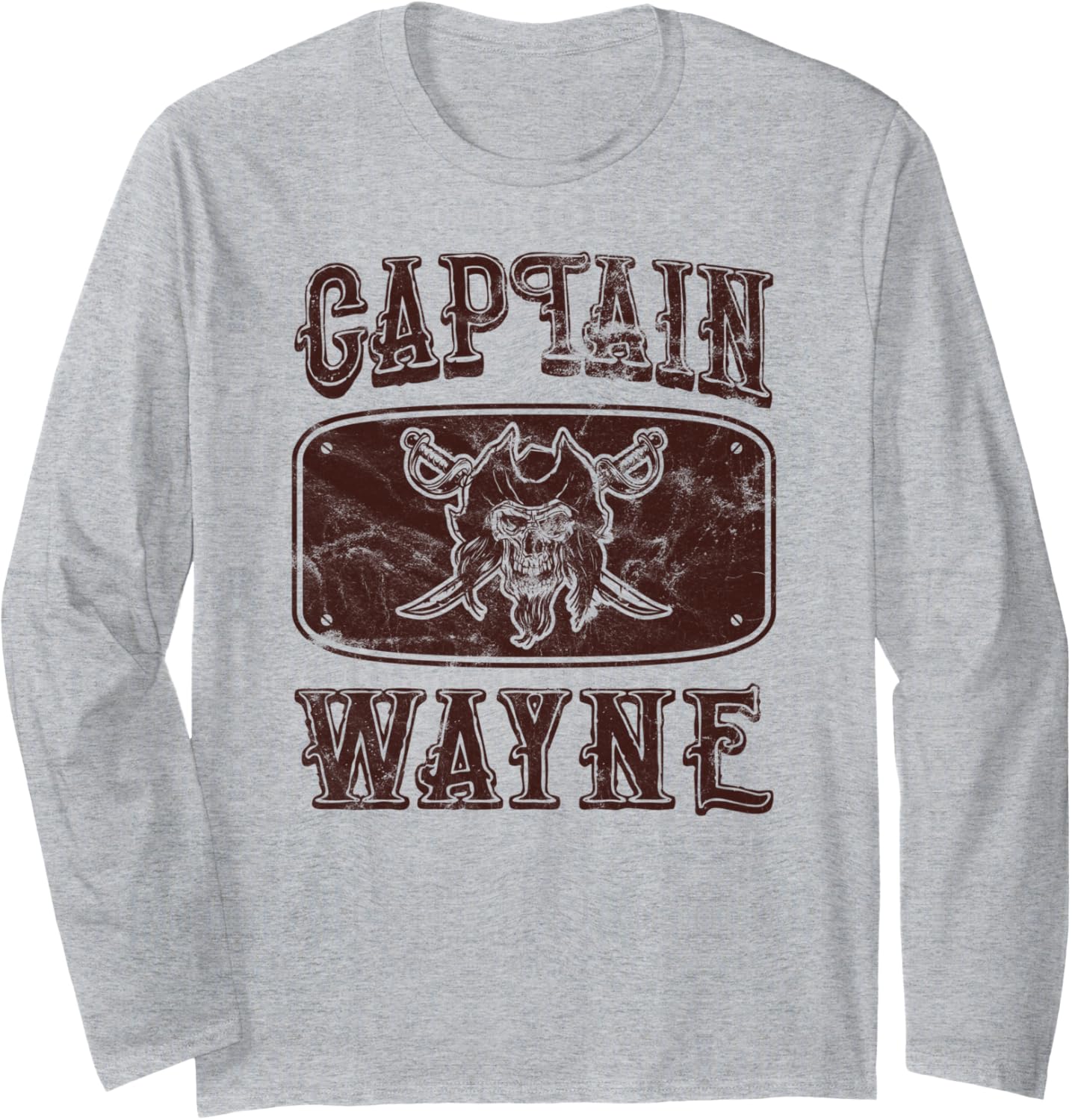 Vintage Captain Wayne Personalized Pirate Pontoon Boating Long
