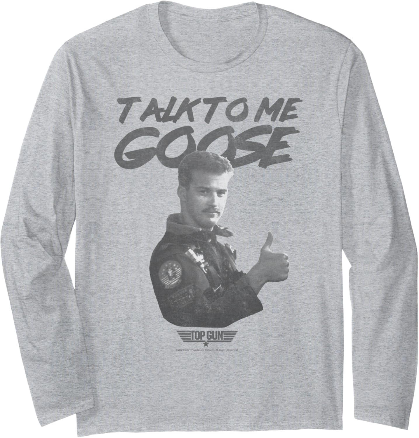 Top Gun Talk To Me Goose Thumbs Up Long Sleeve