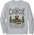 Canoe In A Bear Country Funny Canoeing Canoe