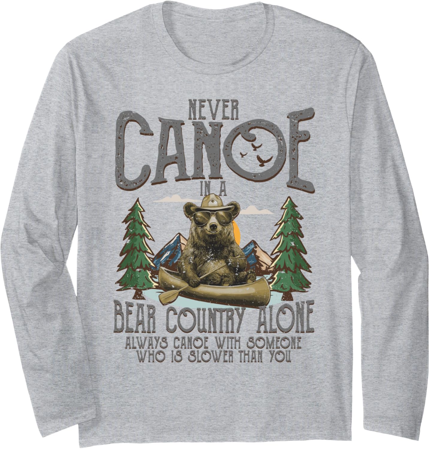 Canoe In A Bear Country Funny Canoeing Canoe