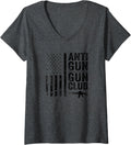 Womens Anti Gun Club Funny 2A Pro Guns Usa Flag Gun Rights