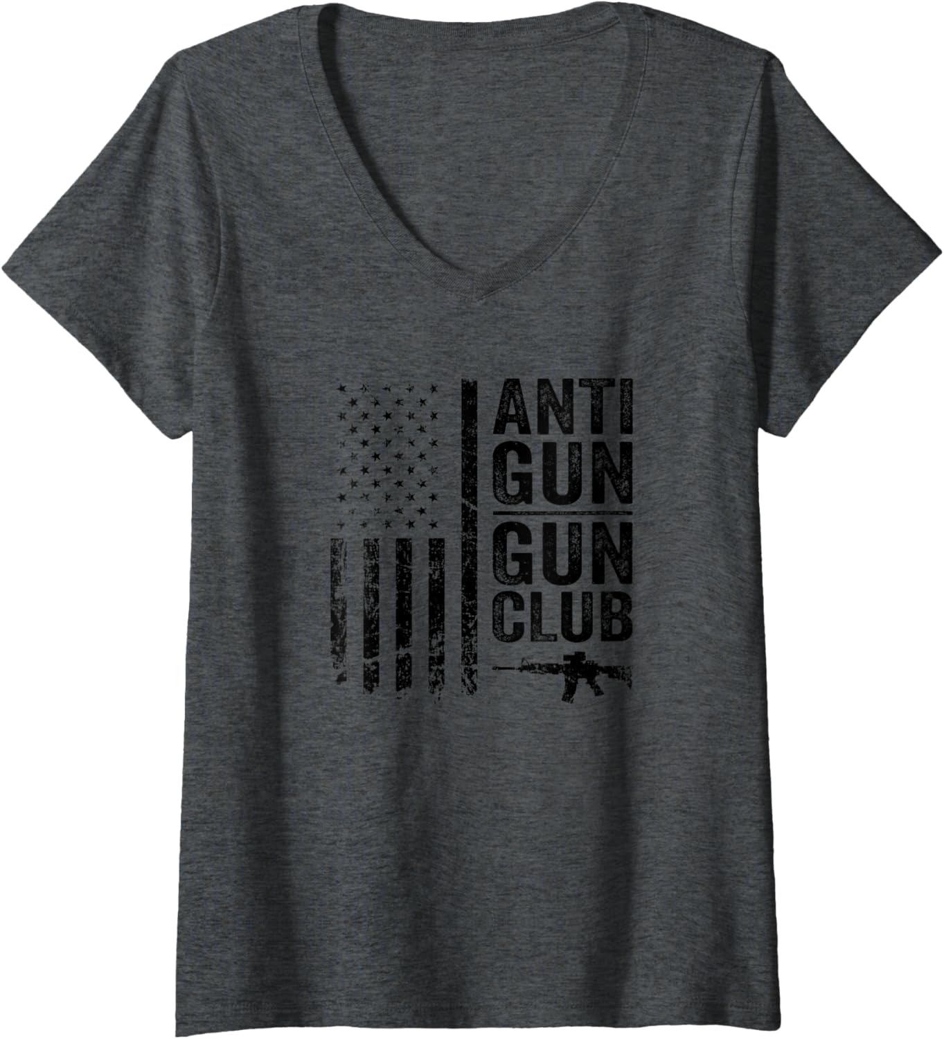 Womens Anti Gun Club Funny 2A Pro Guns Usa Flag Gun Rights
