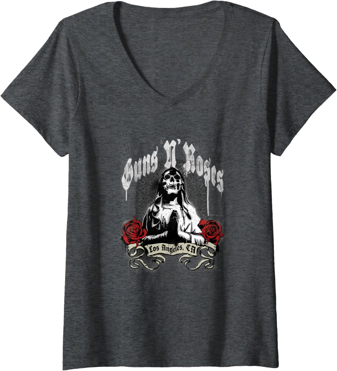 Womens Guns N Roses Official Death Praying V Neck