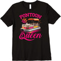 Womens Pontoon Queen Boating Pontooning Lover Girls Summer