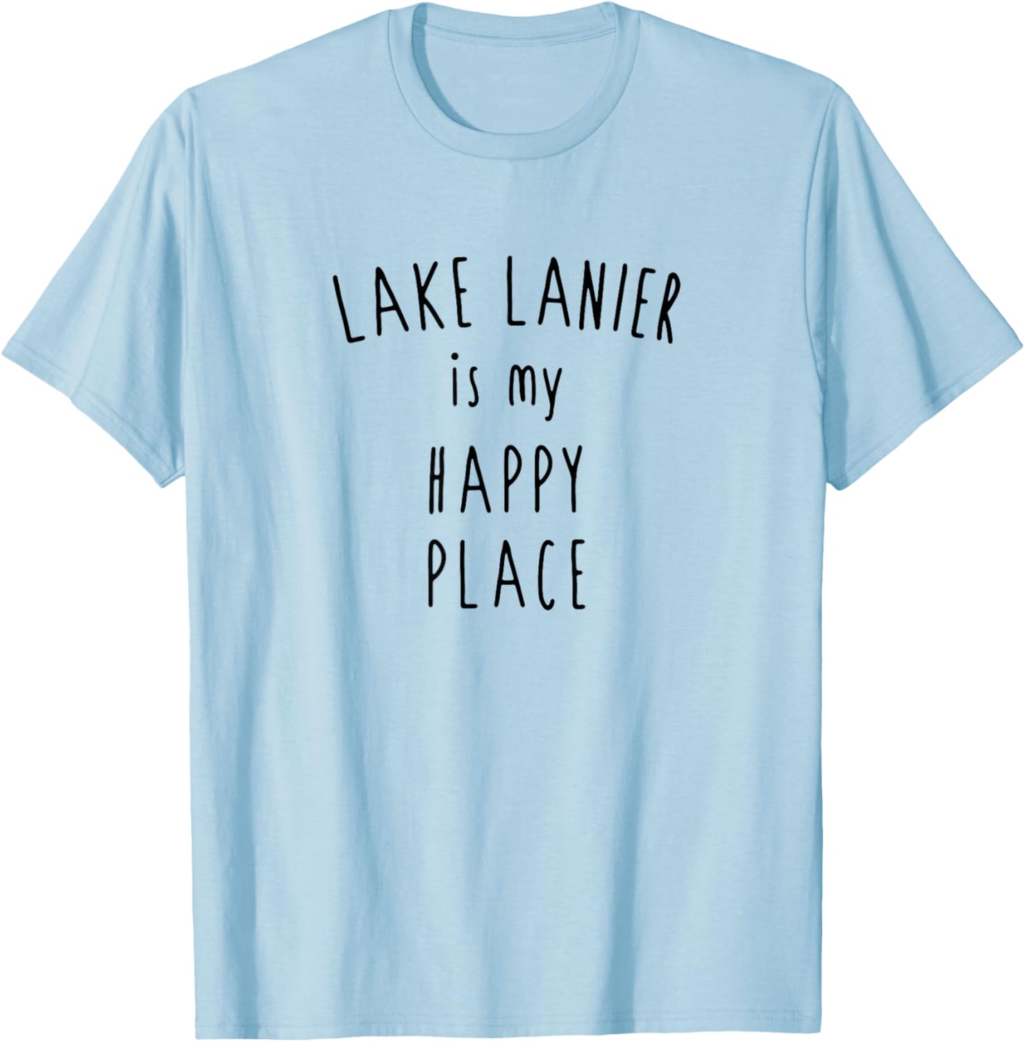 Lake Lanier Happy Place Shirt Funny Outdoors Happiness