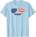 Top Gun 4Th Of July American Flag Aviator Sunglasses Women Men