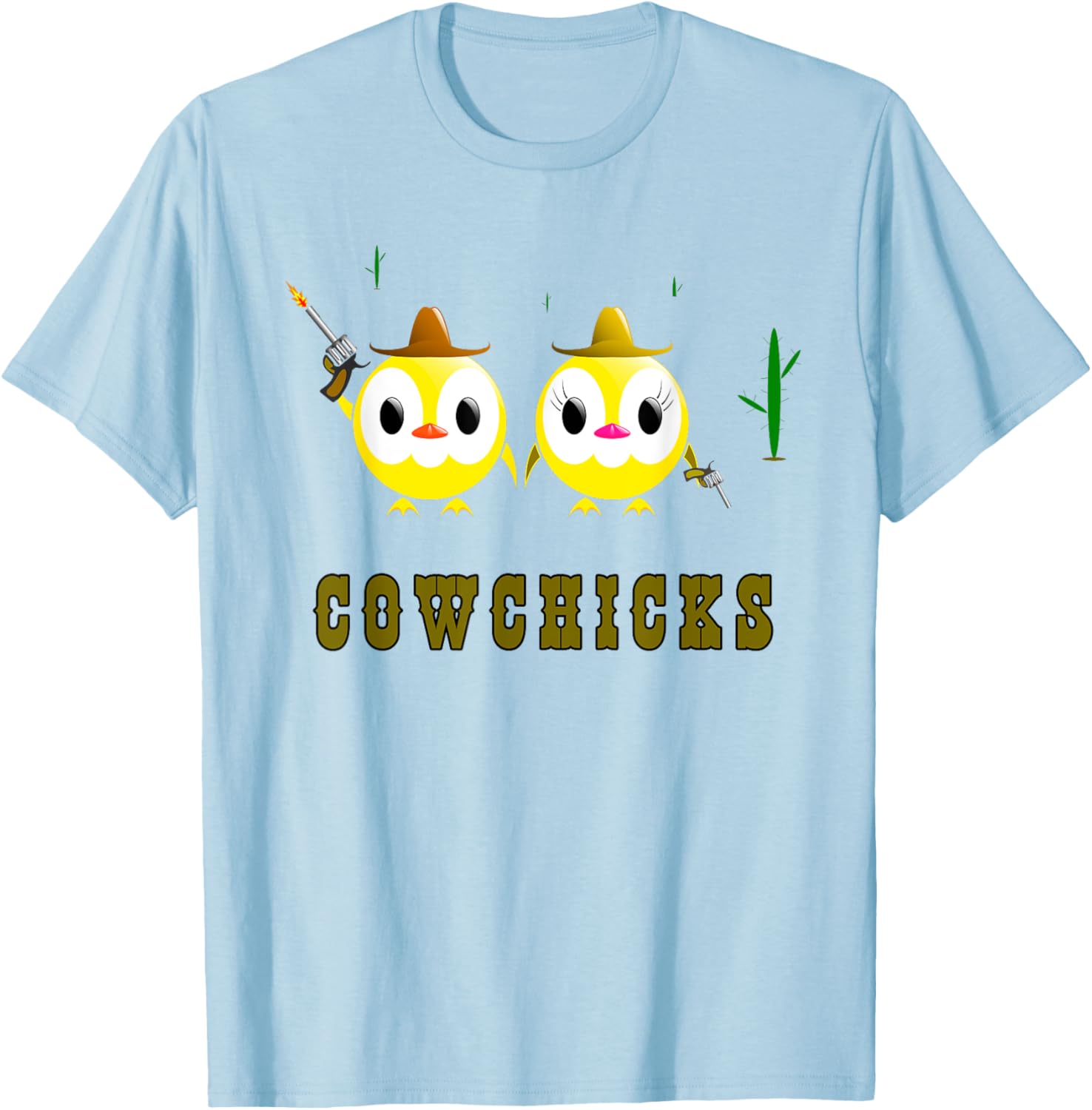 Chicks With Cowboy Boots Guns Fun T Shirt Lt