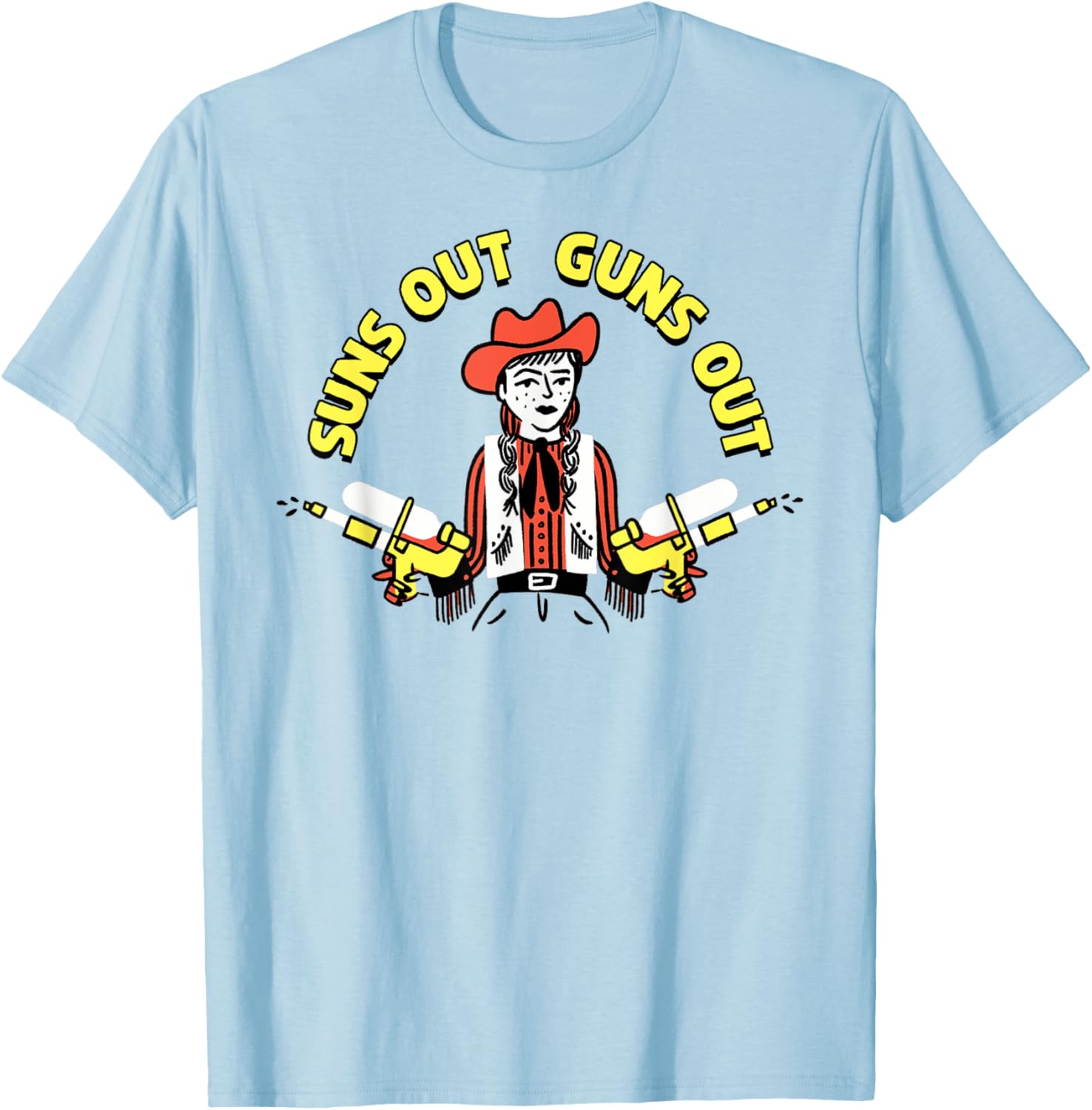 Suns Out Guns Out Squirt Gun Water Pistol Cowgirl