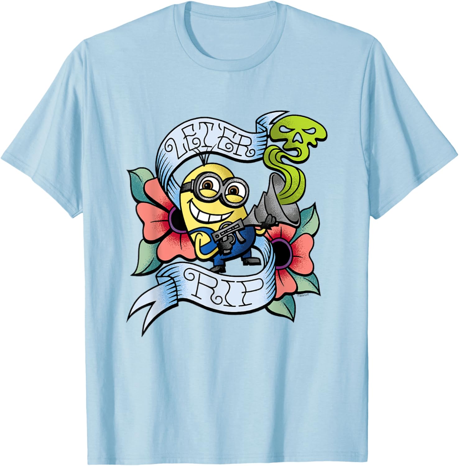 Minions Leter Rip Fart Gun Retro Logo