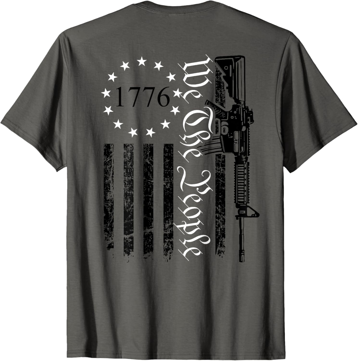 We People Gun Rights Ar15 Pro Guns Usa Flag On Back T