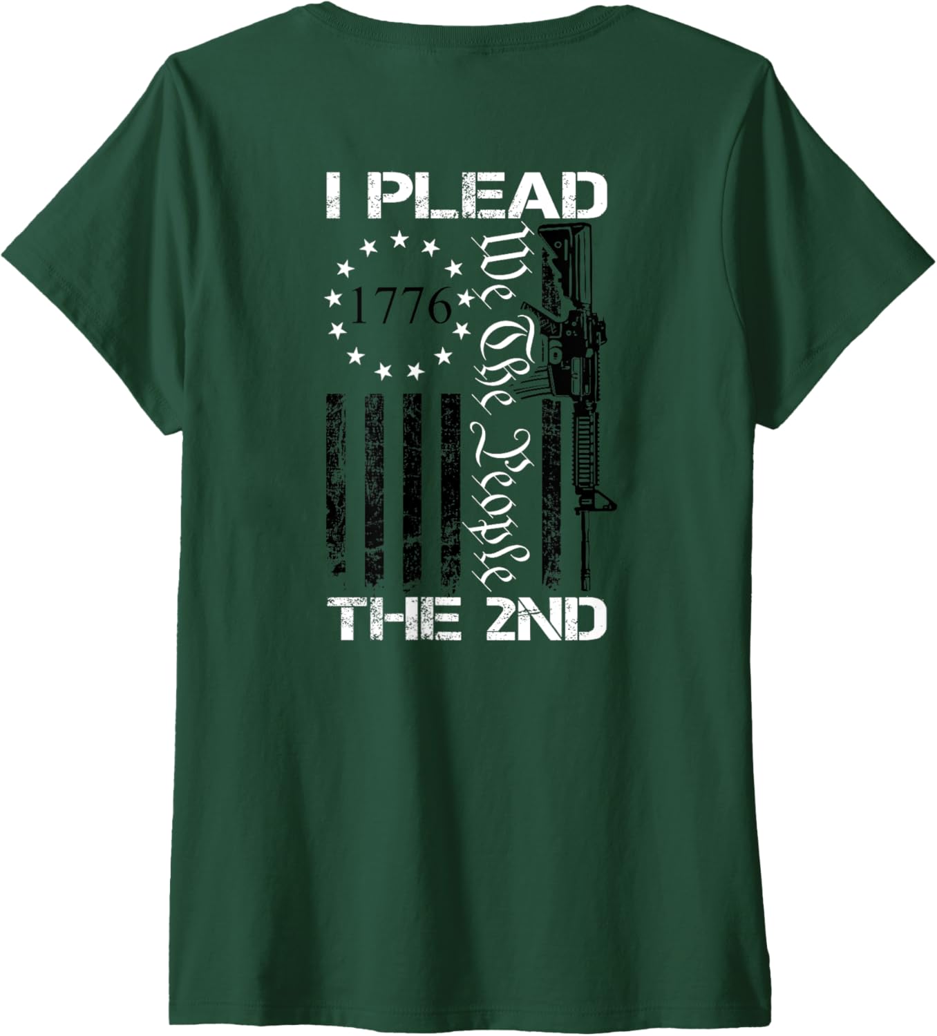 Womens I Plead 2Nd Amendment We People Pro Gun On Back V