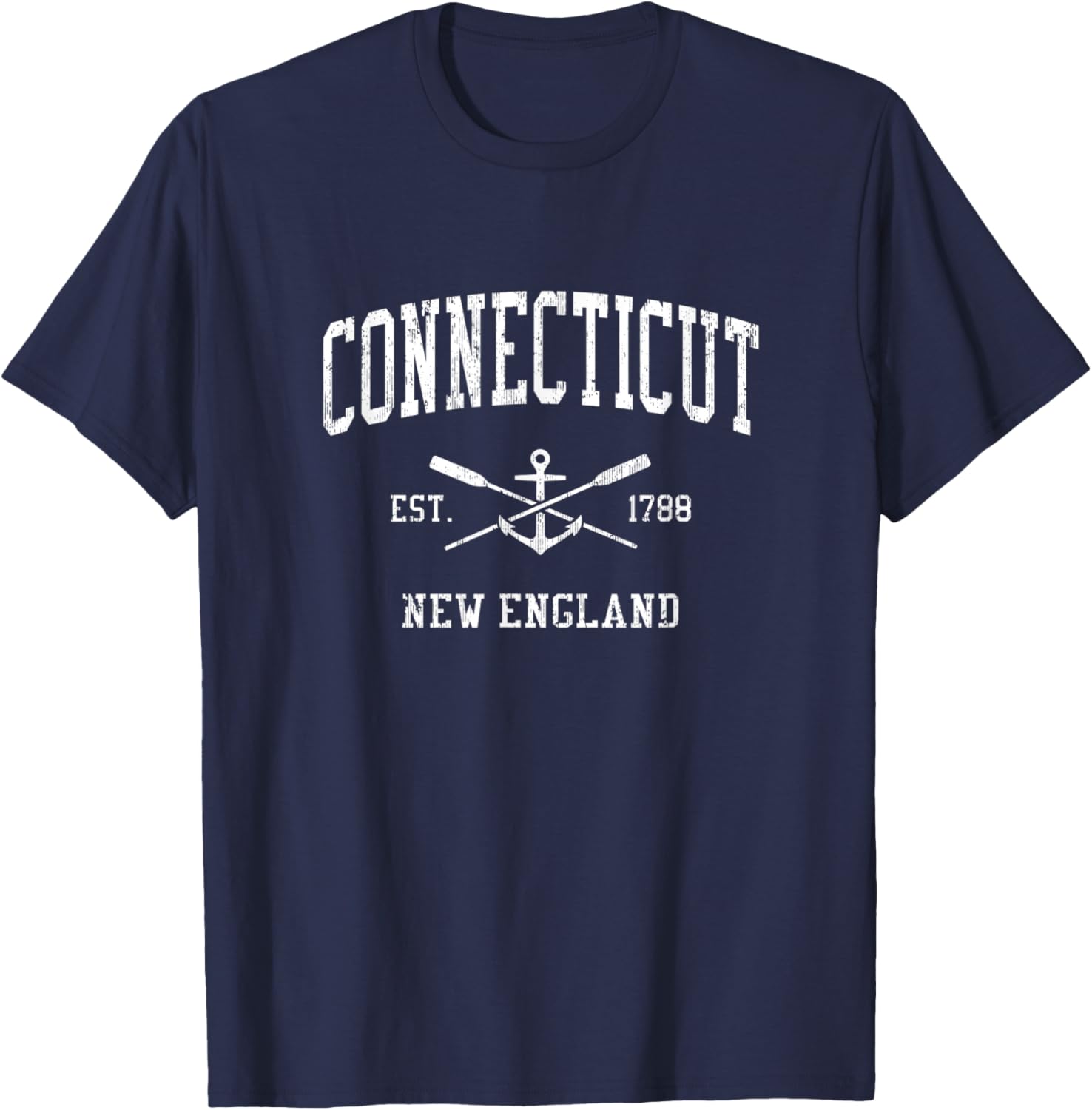 Connecticut Vintage Crossed Oars Boat Anchor Sports