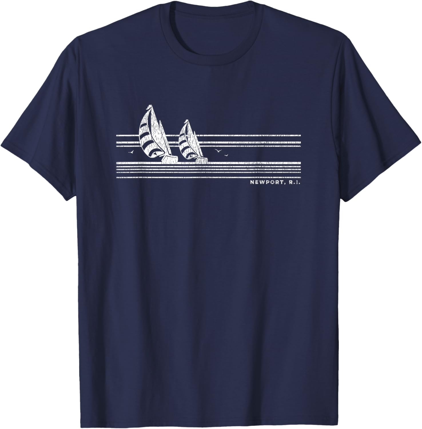 Newport Ri Vintage Sailing 70S Nautical Sailboat