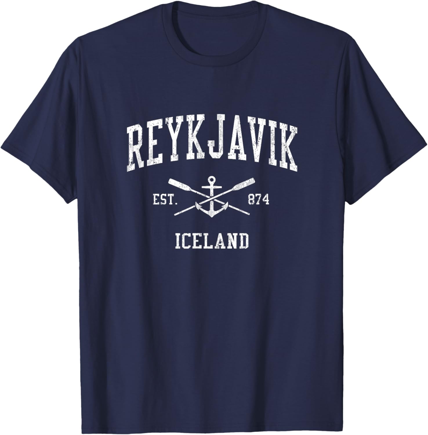 Reykjavik Vintage Crossed Oars Boat Anchor Sports
