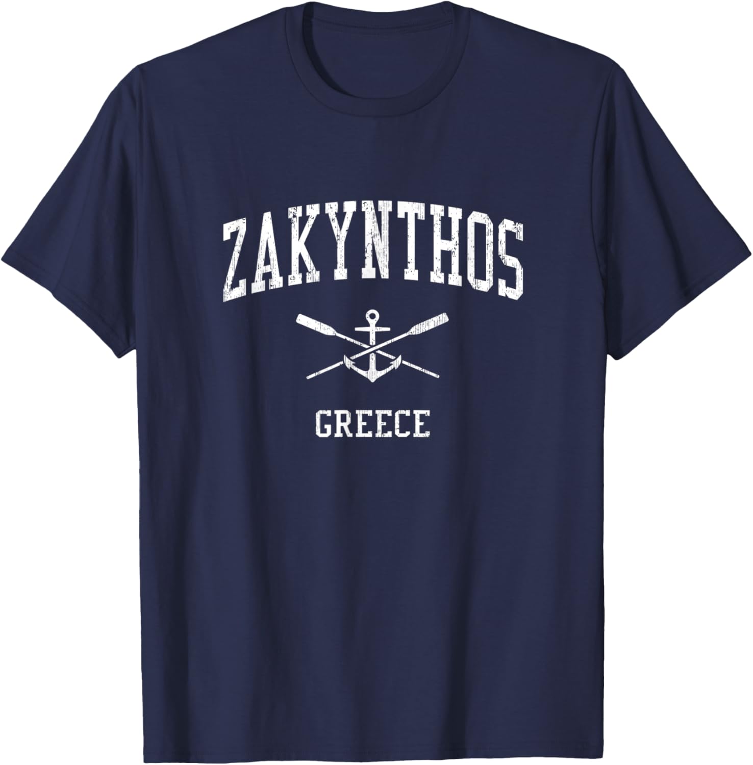 Zakynthos Vintage Crossed Oars Boat Anchor Sports