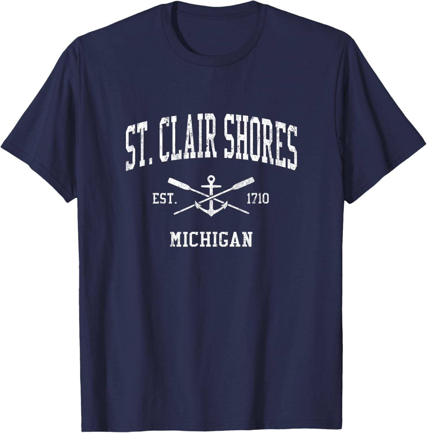 St Clair Shores Mi Vintage Crossed Oars Boat