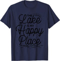 The Lake Is My Happy Place Funny Summer Camp Vacation Men Women Kids