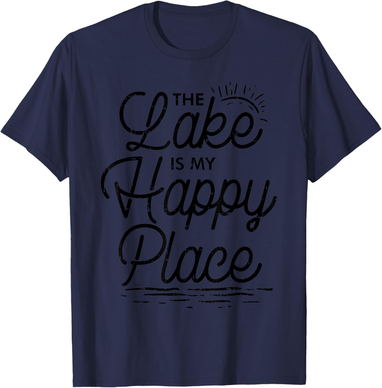The Lake Is My Happy Place Funny Summer Camp Vacation Men Women Kids