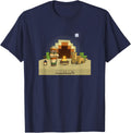 Minecraft Vanilla Villager & Camel Desert Fireplace At Night