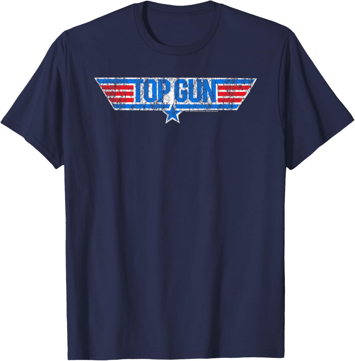 Top Gun Distressed Logo Action Movie