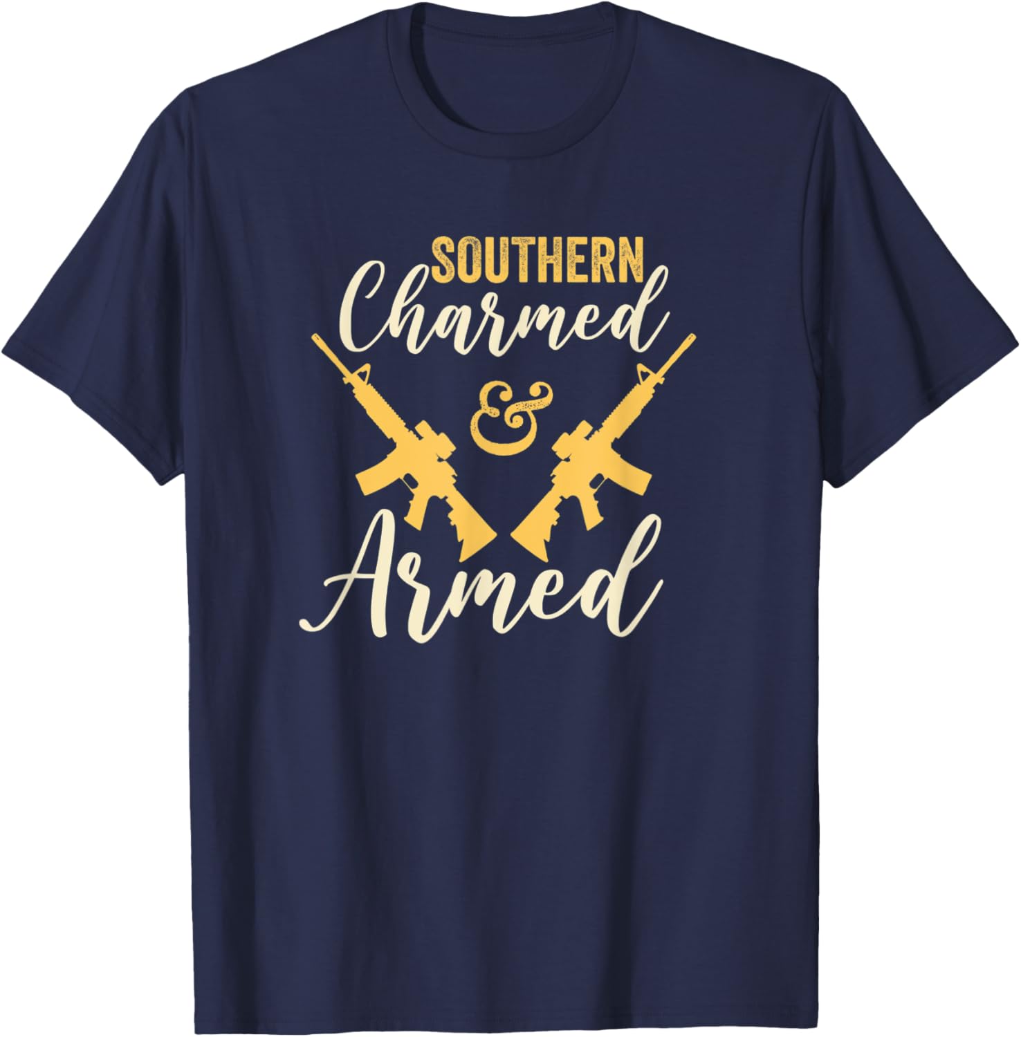 Southern Charmed Armed Womens Usa Funny Pro Gun Owner
