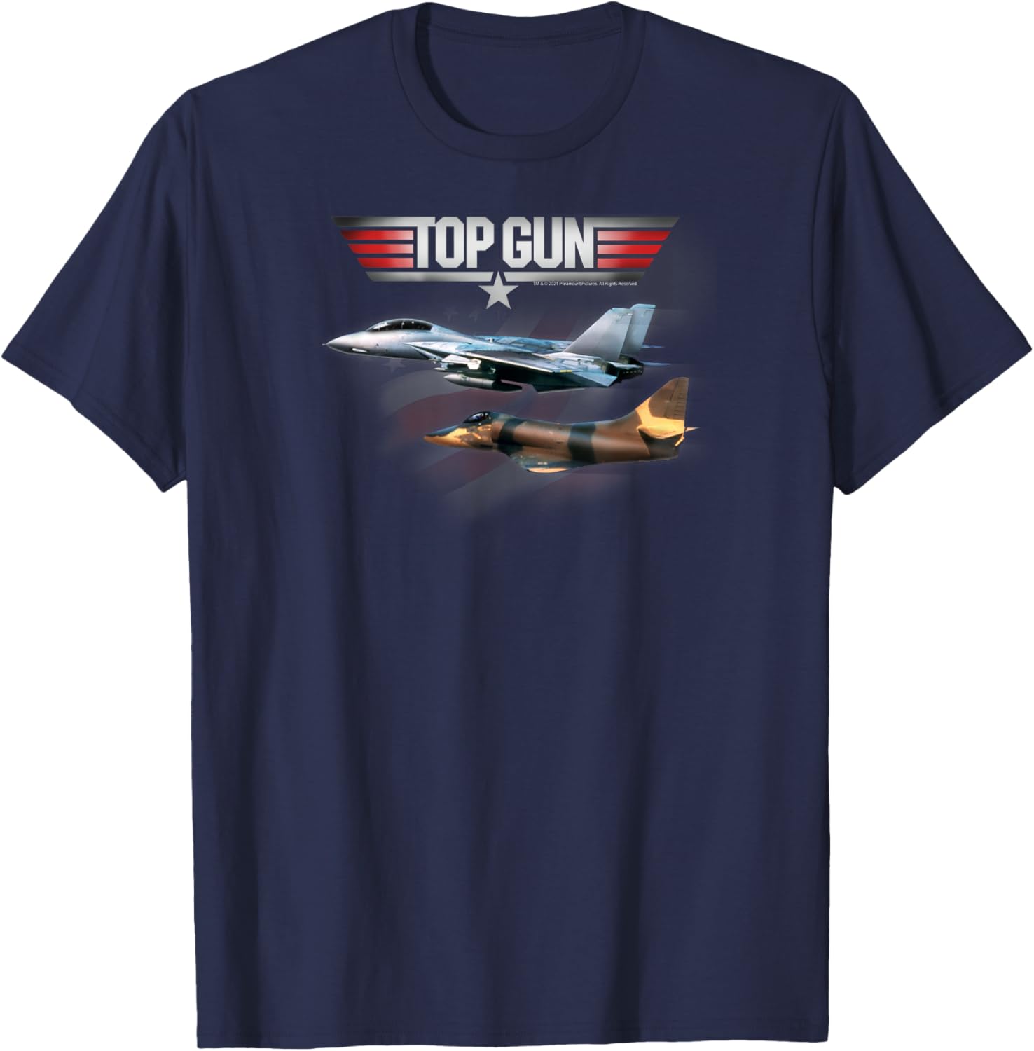 Top Gun American Flag Fighter Jet Classic Action Movie