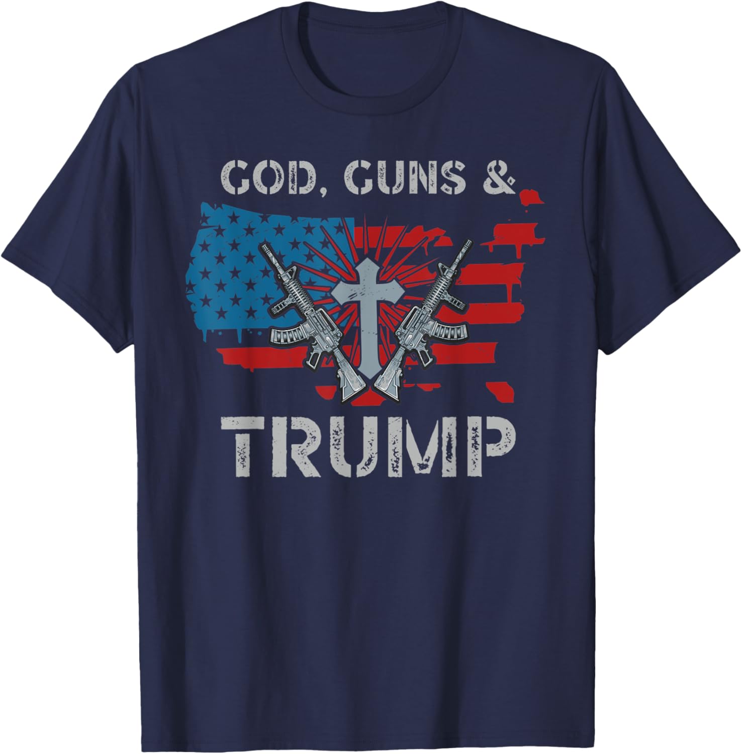 Cool Trump Tshirt God Guns Trump 2020 Pride Usa Flag T Shirt