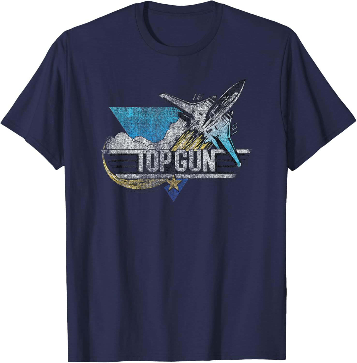 Top Gun Illustrated Flying F 14 Triangle Art Action Movie