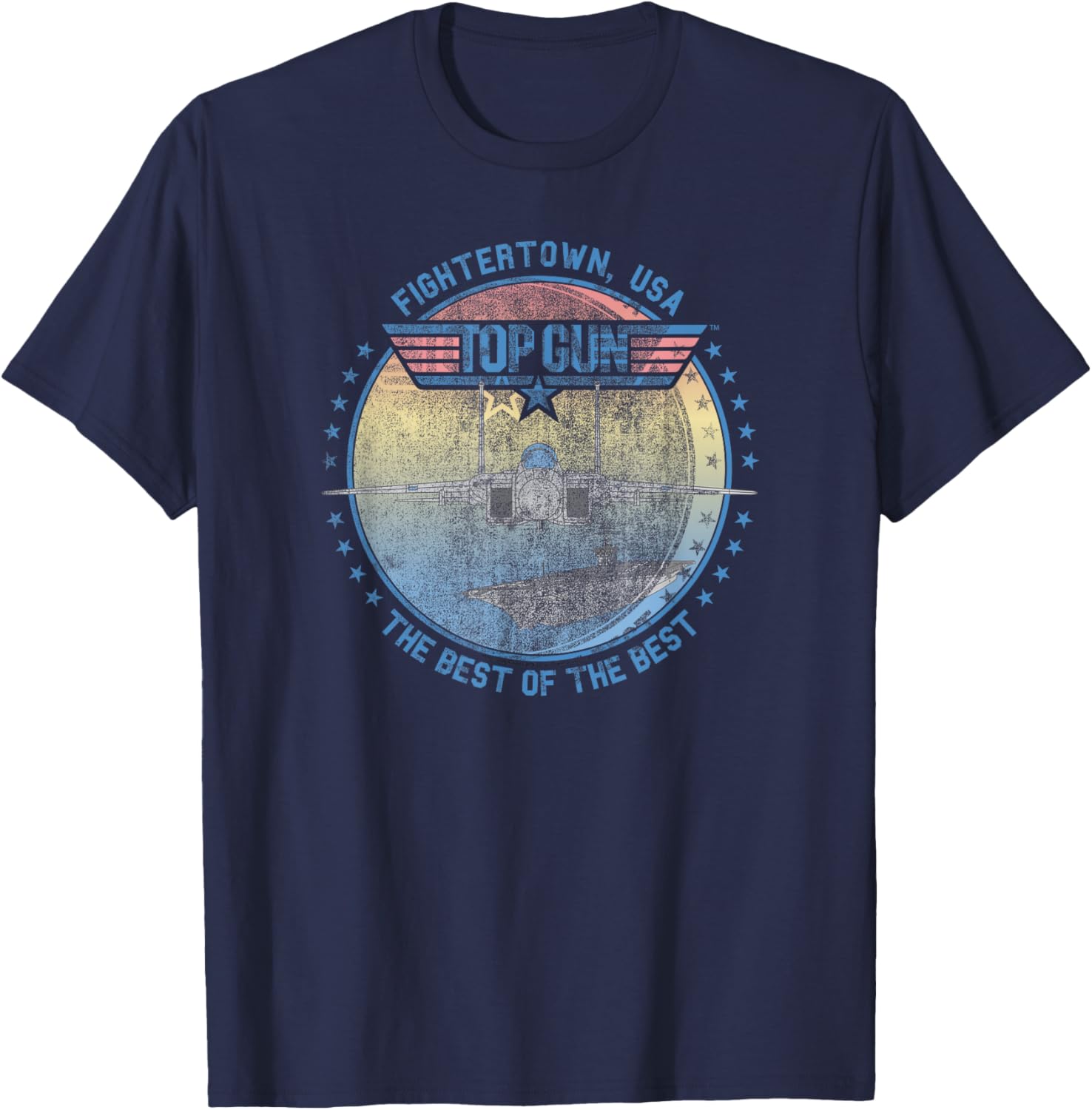 Top Gun Fightertown Usa Pastel Round Logo Action Movie