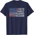 Faith Family Firearms Freedom Pro God Guns 4Th Of July Gun Women