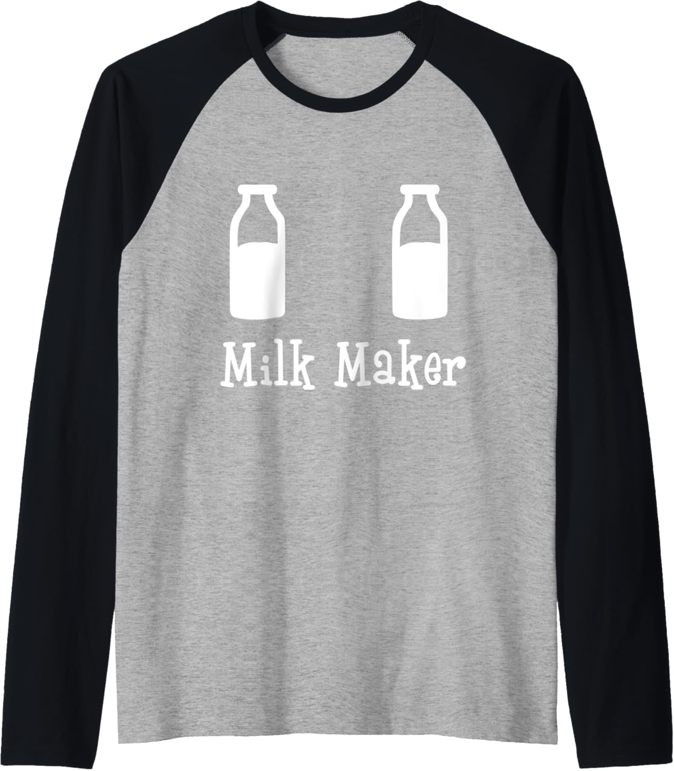 Milk Maker T Shirt for Expecting Mothers of Newborn Babies Raglan Baseball Tee