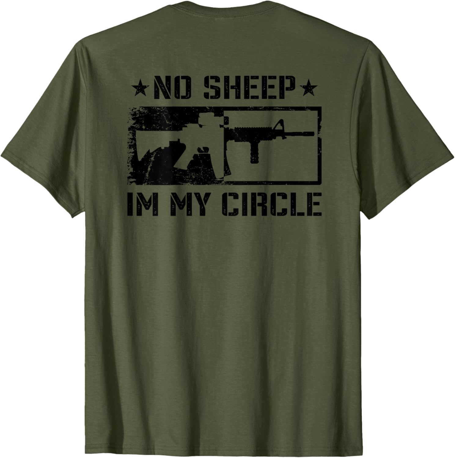 No Sheep In My Circle 2Nd Amendment Pro Gun Rights Back