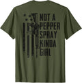 Not A Pepper Spray Kinda Girl Women Camo Usa Gun On Back