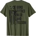 Guns Titties Beer Freedom Camo Guns Drinking On Back