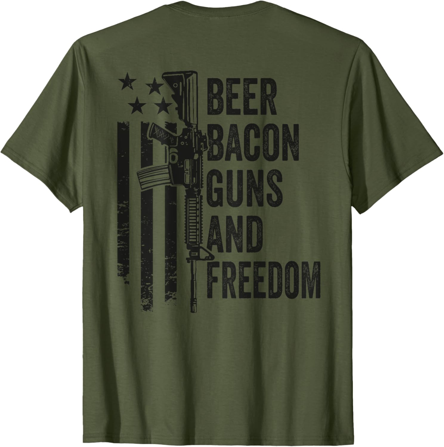Beer Bacon Guns Freedom Bbq Drinking Camo On Back