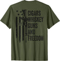 Cigars Whiskey Guns Freedom Camo Gun Drinking On Back