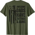 Awesome Dads Have Tattoos Guns Camouflage Gun On Back