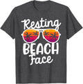 Funny Resting Beach Faces Retro Vintage Girl Vacation Summer