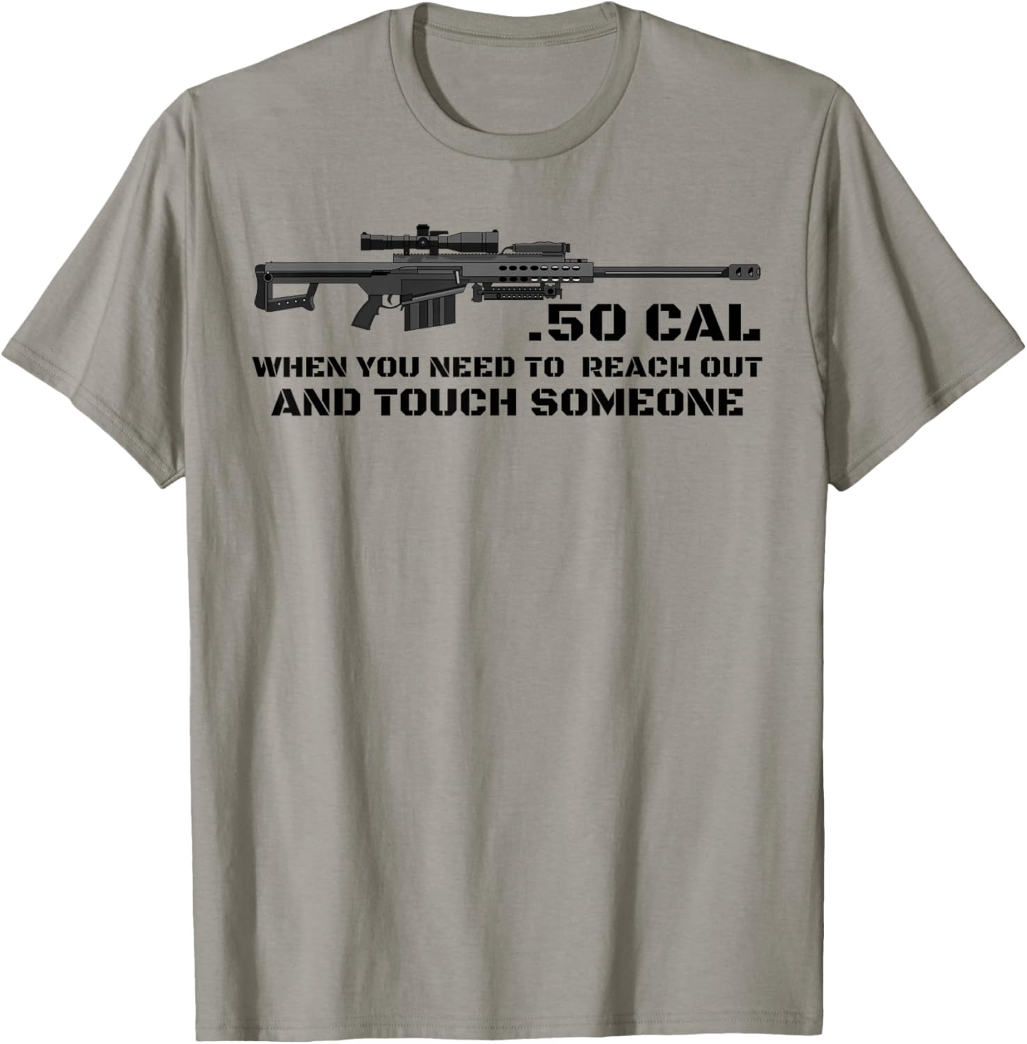 50 Cal Gun Love Rifle Funny Graphic Tshirt Men Women Pro Gun