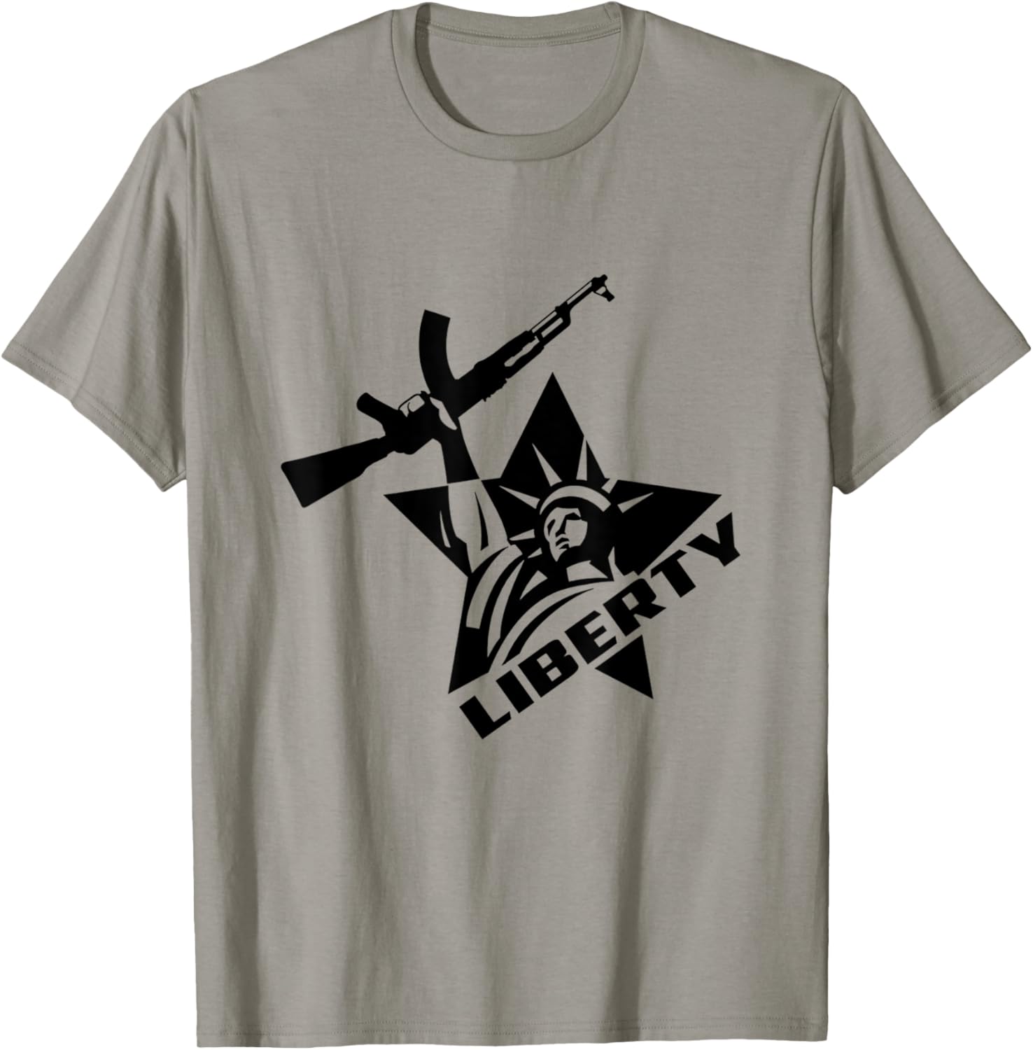 Freedom Statue Of Liberty With Ak 47 Gun Shirt